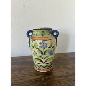Vintage Pottery Morityame‎ Hand Painted Vase Unique Decor JAPAN Stunning